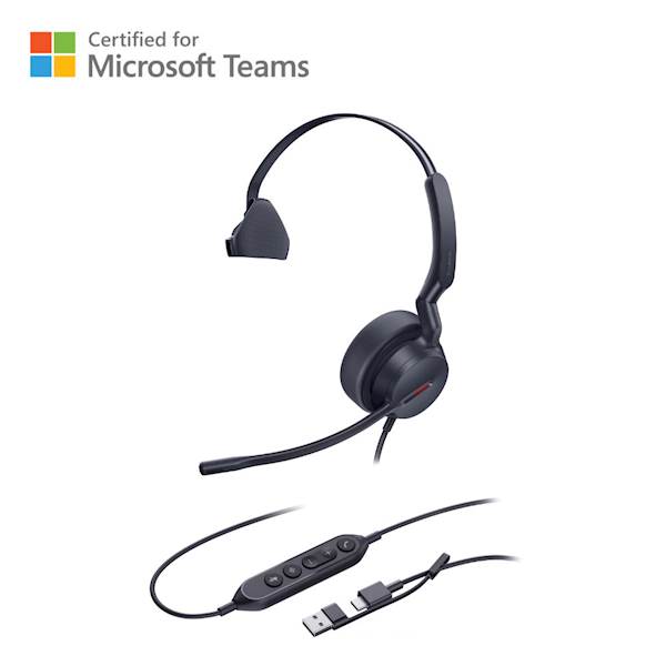 Yealink UH44 Mono Teams slušalice, USB-C/A