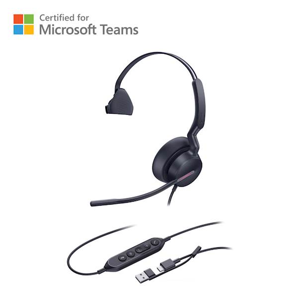 Yealink UH46 Mono Teams slušalice, USB-C/A