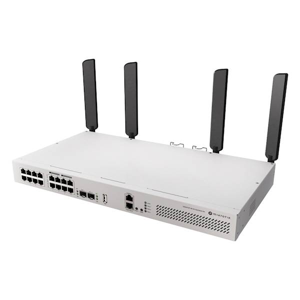 MikroTik CRS418 All-in-one – Switch Router Con Wi-Fi 6, 16 Porte PoE E 2 SFP+ 10G!