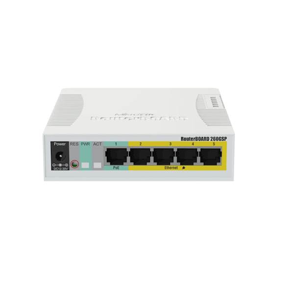 MikroTik RB260GSP CSS106-1G-4P-1S Cloud Smart Switch